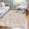 Mazovia Tappeto Soggiorno 80x150cm Crema Bianco Geometrico Hampton Elegante | Tappeto per Camera da Letto Ufficio Sala da Pranzo Beige Motivo 3D Antiallergico Facile da Pulire Adatto Agli Animali Moderno