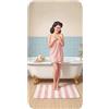 OnlyWow© Tappeti Bagno Tappetino Doccia Assorbente Bath Mat Decorazioni | 60x120 cm - Rettangolare - Memory Foam Tappeto Lavabile Moderni Donna - Rosa