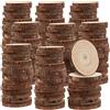 MUKLEI 140 fette di legno naturale da 4-5 cm, dischetti di tronchi in legno non finiti, senza foro, rotondi per artigianato, fai da te, ornamenti natalizi per matrimoni