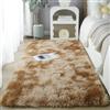 Hearda Tappeto Salotto Pelo Lungo Shaggy, Tappeto Peloso per Camera da Letto Morbido e Soffice Tie Dye Tappetino Peloso Pelo Lungo Moderno con Fondo Antiscivolo (Colore cammello B,120x200cm)