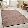 Paco Home Tappeto Salotto Pelo Corto Fatto A Mano Motivo Mélange Boho Fibra Naturale Juta, Dimensione:160x230 cm, Colore:Beige