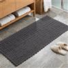 KASANOVA Tappeto bagno ciniglia 60x130 cm grigio Rug