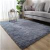 AIMECO Grande tappeto a pelo lungo, 200 x 300 cm, antiscivolo, leggero, stile scandinavo, ideale per soggiorno, camera da letto e cameretta dei bambini, colore grigio
