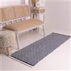RAJRANG Tappeto da corsa, cotone intrecciato a mano, tappeto da bagno reversibile a scacchi, tappeto d'ingresso geometrico, tappeto da ingresso, lavabile in lavatrice e resistente, blu vestito, 61 x