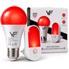 VERLSA Pack 2 Luce Rossa Notturna Melatonina 625nm, Lampadina LED+Sensore | Attacco E27, Sonno Riposante, Luce Notturna Integrata: Rilevamento Movimento, Senza Sfarfallio, 0% Luce Blu