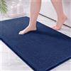Exclusivo Mezcla Tappeto da bagno chenille, assorbente e morbido, 60x120 cm | Asciugatura rapida, Lavabile in lavatrice, Morbido, Confortevole, Doccia, Cucina, Soggiorno, Decorazione, Blu Marino