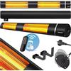 MONZANA® Stufa Elettrica a Infrarossi 3 Livelli di Calore 3000W Inclinabile 90° Telecomando App Riscaldamento Esterno