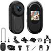 OBEST Mini Action Cam,1080P HD Body Cam,120° Grandangolo Telecamera Moto | Visione Notturna Automatica e Schermo da 0,85 Pollici,Videocamere Sportive,Viaggio