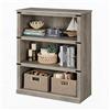 Garvee Scaffale a 5 livelli in stile rustico per ufficio e casa, libreria in legno robusto e aperto, ideale per libri pesanti e organizzazione, disponibile in grigio, vintage o ciliegio