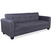 Menzzo Clayton - Divano convertibile, in tessuto, colore: grigio, 200