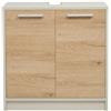 MUEBLES PITARCH Mobile basso per lavabo sospeso, stile nordico, mediterraneo, colore rovere e crema, 60 x 60 x 35 cm