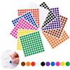 Carehabi Punti adesivi colorati, 10 mm, 4000 pezzi, rotondi, 10 colori | Etichette adesive rotonde, 100 per foglio, per ufficio, scuola, calendari, biglietti