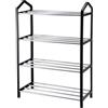 WELL HOME MOBILIARIO & DECORACIÓN Well Home Organizer per scarpe a 4 strati con struttura in ferro e plastica per una conservazione efficiente