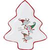 GEDALABELS Piatto in ceramica con gnomo Merry Christmas (albero di Natale | Piatto per biscotti/pasticceria
