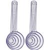 GastroMax Set di 10 cucchiai dosatori trasparenti - Set di utensili da cucina in plastica senza BPA - Il set da cucina include 1 x 1 ml, 1 x 5 ml, 1 x 15 ml, 1 x 50 ml e 1 x 100 ml - Set da cucina