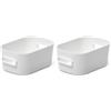 SmartStore 10410 - Scatola compatta Piccola, in Polipropilene, Misura Unica, Colore: Bianco (Confezione da 2)