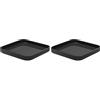 SmartStore Coperchio quadrato, grigio, organizer per cucina, bagno, ufficio, dispensa, frigorifero, sicuro per alimenti e senza BPA, 20 x 20 x 2,5 cm (Confezione da 2)