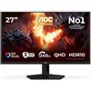 AOC G4 Q27G41ZDF Monitor PC 67,3 cm (26.5") 2560 x 1440 Pixel Quad HD QD-OLED N