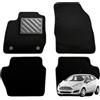 MTC Automotive Tappetini Ford Fiesta VI Restyling 2011-2016, Su Misura, Set 4 Pezzi | Tappetini Fiesta VI Restyling Neri con Battitacco in Gomma Rinforzata, Antiscivolo, Bottoni di Fissaggio