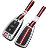 Happyit Custodia Guscio Portachiavi Cover Compatibile con Audi A1 A3 A4 A5 Q7 A6 C5 C6 3 Pulsanti