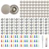 Brelet 60 Paia Vite Per Riparazione Tetto Auto.Pulsante Per Strumento Di Riparazione Tetto Interno Dell'Automobile.Riparazione Rivetti Pulsante A Auto Tetto.Tappezzeria Auto.Puntine Per Cielo Auto (Grigio-A)
