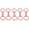 Vilgftyiet Boccaglio riutilizzabile in silicone, 27 mm, confezione da 5, elastico | Struttura flessibile, impedisce lo scivolamento del tubo, facile da attaccare e staccare, compatibile con immersioni, bianco