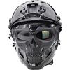 Aifordge PJ - Casco tattico veloce con maschera regolabile per softair, maschera integrale per softair, paintball, giochi CS, Halloween, giochi di ruolo, oggetti di scena e feste in costume