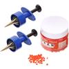 Operitacx Kit da Pesca Clip per Vermi, Blu in ABS e Rame | Pinza Artigli Affusolati, Uso in Acqua e Riva, Elastici Inclusi