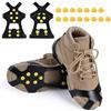 Flintronic Ramponi per Scarponi, Ice Tacchetti 10 Denti in Acciaio Inox, Ramponi da Ghiaccio Antiscivol, Tacchette da Ghiaccio per Passeggiate Trekking Ghiaccio Escursionismo-M