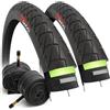 Fincci Copertone Bici Slick 26x1.95 ETRTO 50-559 Antiforatura 3 mm Schrader | Pneumatico Slick 26x1.95, ETRTO 50-559, Protezione Antiforatura 3 mm e Camera Schrader - Per Strada, MTB e Bici Ibrida