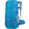 JKSLNMNVFIYD Zaino da trekking da 50 litri, for viaggi, trekking, campeggio | Zaino da esterno di grande capacità dotato di copertura antipioggia for piogge improvvise(Blue2)