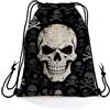 Generic Zaino Sportiva Pirate Skull Palestra Borsa quotidiano 36x42cm | Zaino con Coulisse Confortevole Sacca Zaino Sportivo per sport Adulti Palestra