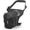 LURICO Marsupio Moto, Marsupio Gamba Moto [Capacità Espandibile], Borsa Gamba EVA Impermeabile, con Striscia Riflettente & Cintura Regolabile, per Viaggio Campeggio Trekking Outdoor Ciclismo