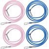 VALICLUD 4 Pezzi Cordino per Guanti da Sci per Fibbia Regolabile | Nylon e Plastica, Corda Elastica Sgancio Rapido, Uso Scolastico e Ricreazione, Blu o Rosa