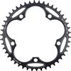 Honseadek Corona per bici da strada a velocità singola 46T 130BCD | Interfaccia 130BCD a 5 bulloni, adatta per pedivelle stradali, conteggio denti 44T, alluminio CNC, finitura nera (46T)