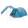 Generic Tenda Capanna 4 Persona Blu Poliestere e Acciaio 270x540x187 cm | 4 posti letto, 7.4 kg, pali in fibra di vetro, tendone staccabile, finestra in rete, montaggio a terra o veicolo