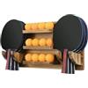 Cuyoyoa Rastrelliera in legno per 6 racchette e 12 palline, robusto supporto per | La racchetta da parete con ganci curvi protegge la vostra attrezzatura da ping pong in modo sicuro mentre si fonde in