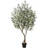 Verinatural Albero di ulivo artificiale, 180 cm, decorazione per interni, alta pianta finta resistente ai raggi UV e rami regolabili, grande pianta finta per soggiorno, casa, ufficio, pavimento