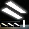 Oraymin 2pcs Plafoniera a pannello LED Dimmerabile 120x30cm con telecomando,40W 4400LM Pannello LED soffitto,Funzione di memoria,plafoniera rettangolare LED da 3000K-6500K ufficio garage