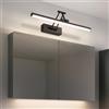 YHTlaeh LED Specchio Lampada 10W 720 Lumen Bagno Specchio Bianco Neutro 4000K Bagno Lampada IP44 Impermeabile No Flicker 230V (Nero, 40CM)