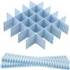 Hantoc 12 Pezzi Divisori per Cassetti Regolabili, Divisori per Cassetti in Plastica Organizzatore per Cassetti Separatori per Cassetti per Ufficio, Bagno, Cucina o Camera da letto 32.4 x 7cm Blu