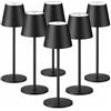 081 Store - Set 6 Lampade da Tavolo Senza Fili Ricaricabili, Dimmerabili con 3 Tonalità di Luce, 3000-6500K, Impermeabili IP54