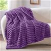 BEDELITE Coperta Pile Divano Singolo - Plaid Morbida Invernale per il Letto, Viola 150x200 cm