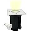 Partenopeautensili® Faretto segnapasso calpestabile lampada da incasso con attacco GU10 impermeabile IP65 per esterno giardino Viali sentieri By Universo (Quadrato Luce Naturale 4000k)