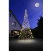 Fairybell Albero di Natale a LED per esterni nel pennone - albero non incluso (6 metri - 1200 LED, Bianco caldo)