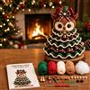 Generic Kit fai da te per intrecciare Albero di Natale con perline (B) | Kit per principianti tutto in uno, dettagli festivi a strati, set di ornamenti da appendere, gancio e riempimento