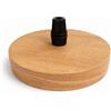 PUNTO ES LIGHTING Rosone da soffitto in metallo per sospensione - Coprisoffitto per punto luminoso con kit di montaggio in acciaio (1, legno naturale, 100 x 20 mm)