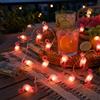 Taechalingo Catena luminosa a forma di fenicottero, 2 m, 20 LED, a batteria, decorazione da tavolo, ghirlanda di luci estive hawaiane, per feste hawaiane, per interni ed esterni, feste estive