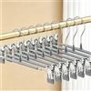 Niulab Grucce per pantaloni in metallo, 10 pezzi, con clip antiscivolo, 30 cm, salvaspazio, per pantaloni, pantaloncini, gonne, calze, biancheria intima (grigio)