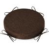 AddGrace Cuscino rotondo per sgabello da bar con lacci, 31 cm, marrone | Cuscini rotondi per sedie, antiscivolo, lavabili, sfoderabili, facili da pulire, moderni, per bistrot